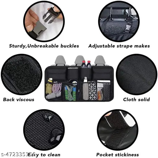 Car Trunk Organizer, Backseat Hanging Organizer With 8 Large Storage Bag Super Capacity, Waterproof Trunk Storage Bag