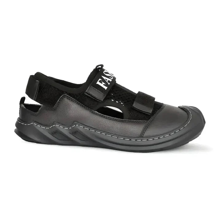 Black Leather Sandal