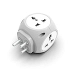 EMBOX Multi Plug Adapter with USB Ports Type -C (QC 3.0) Universal Sockets and LED Indicator, Safety Shutter, 3 Pin Plug Socket Extension, Grey