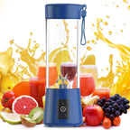 Portable Juicer Mixer Blender for Juices, Smoothies, Cold Coffee, Rechargeable 6 Blades Bottle Juicer Smoothie Maker, Fruits Mixer Grinder for Home, Office, Gym, Travel, 380ml (Multicolor)