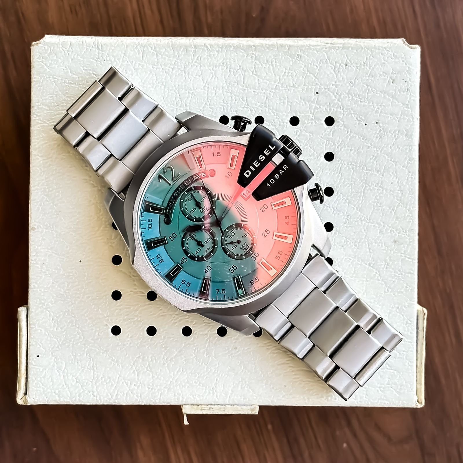 Diesel 10 bar Silver first copy watches in india