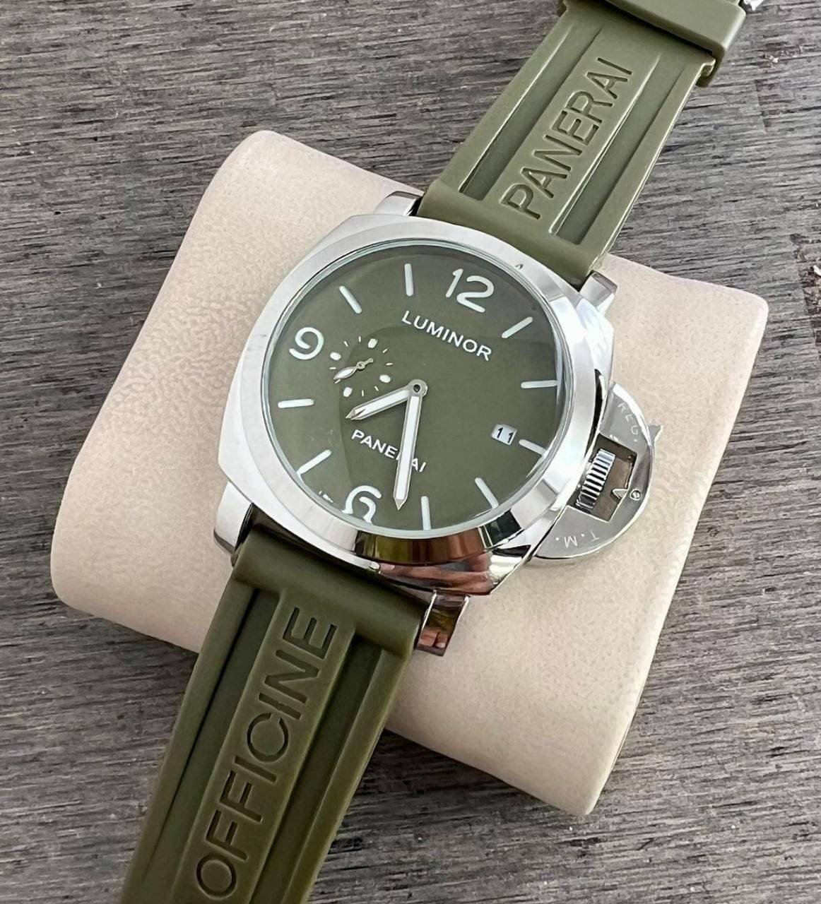 PANERAI LUMNOR Green and Silver first copy watches in india