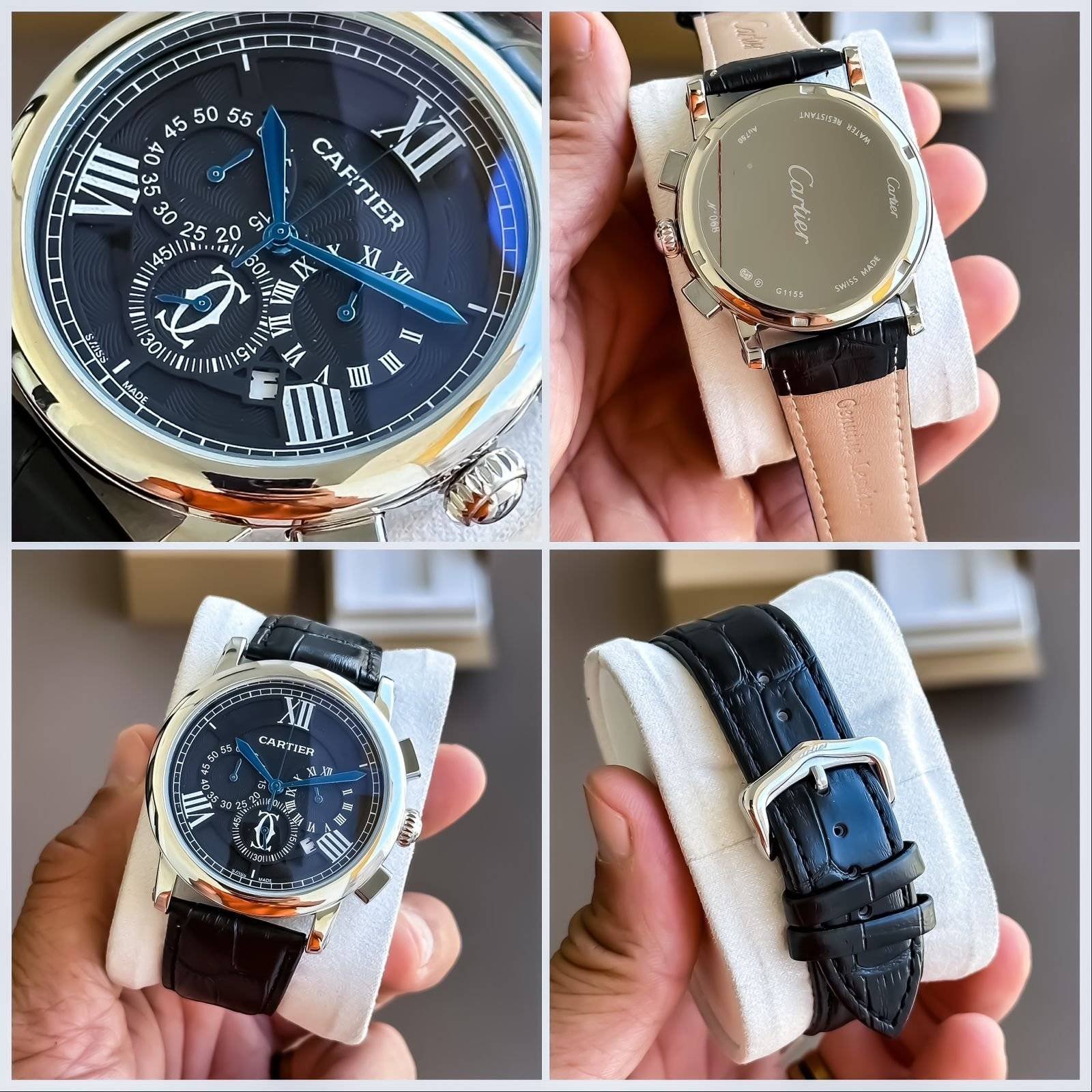 Cartier Men's Black & Silver