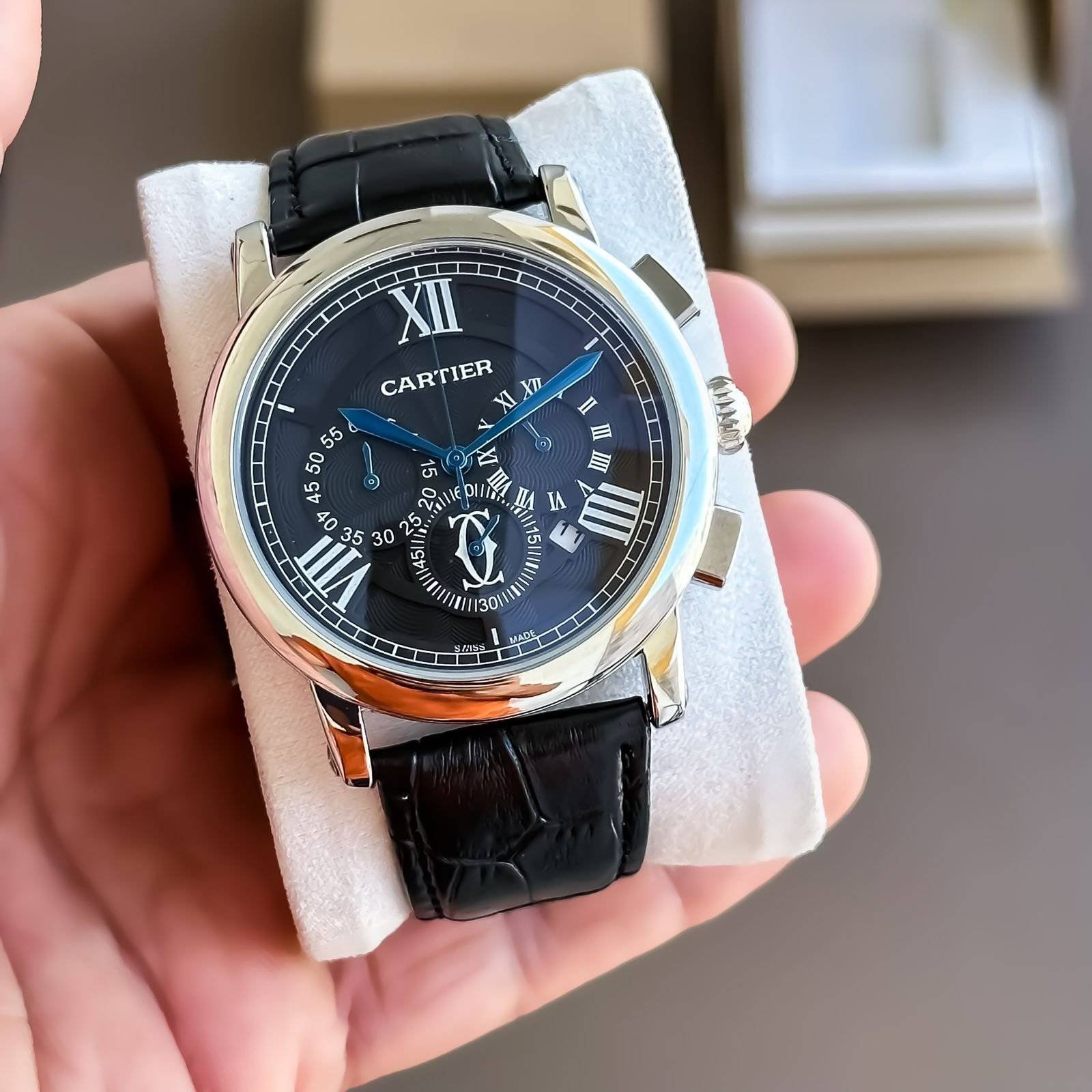 Cartier Men's Black & Silver