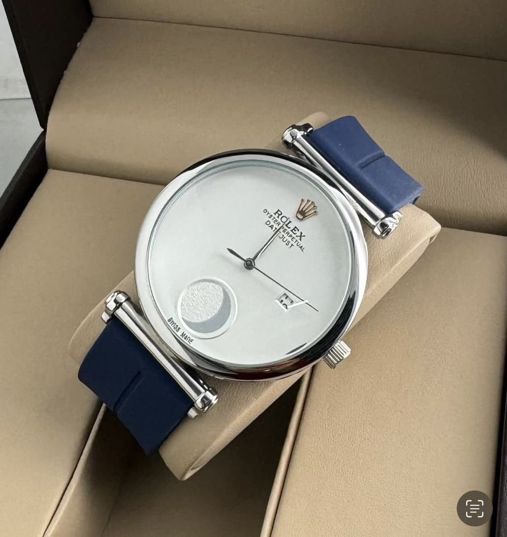 ROLEX MOON WHITE AND BLUE