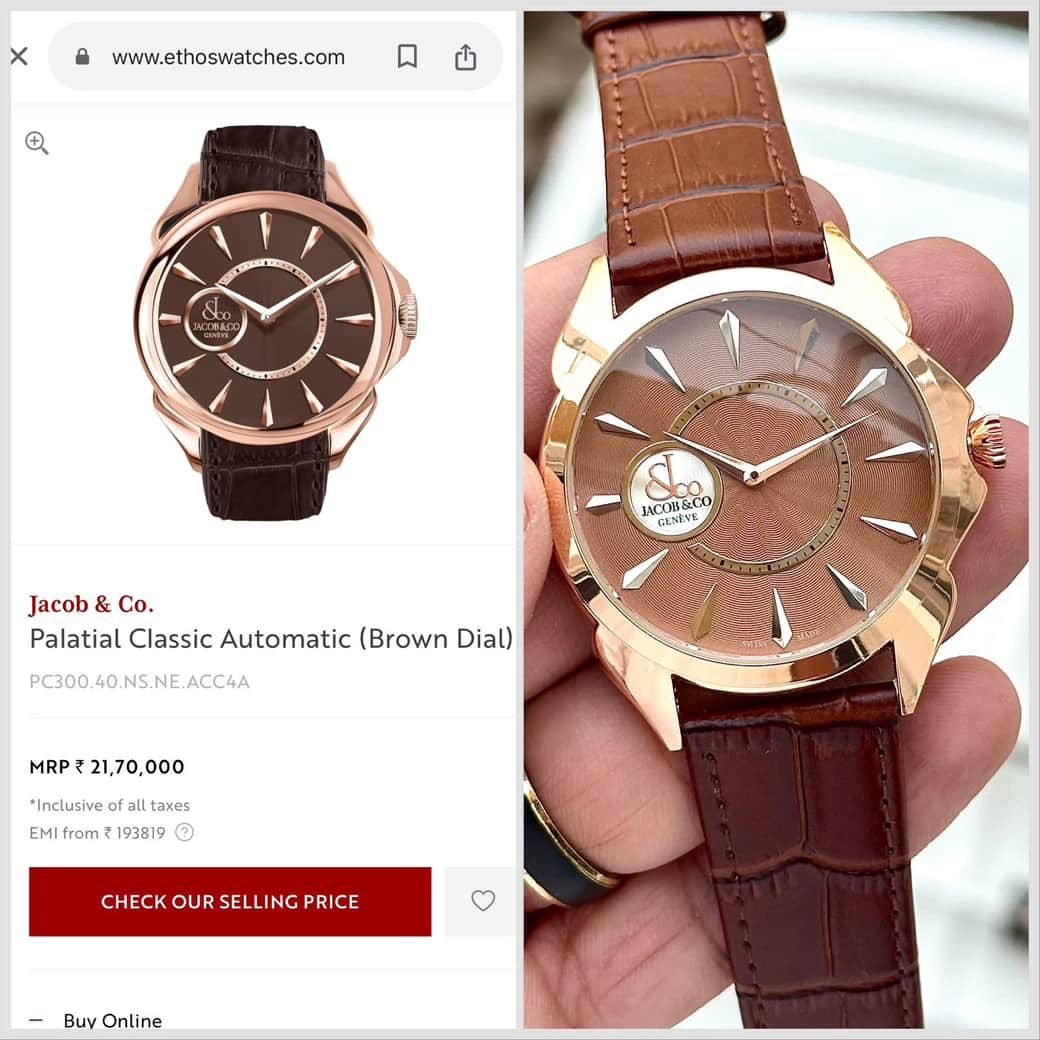 Jacob & Co Brown Strap
