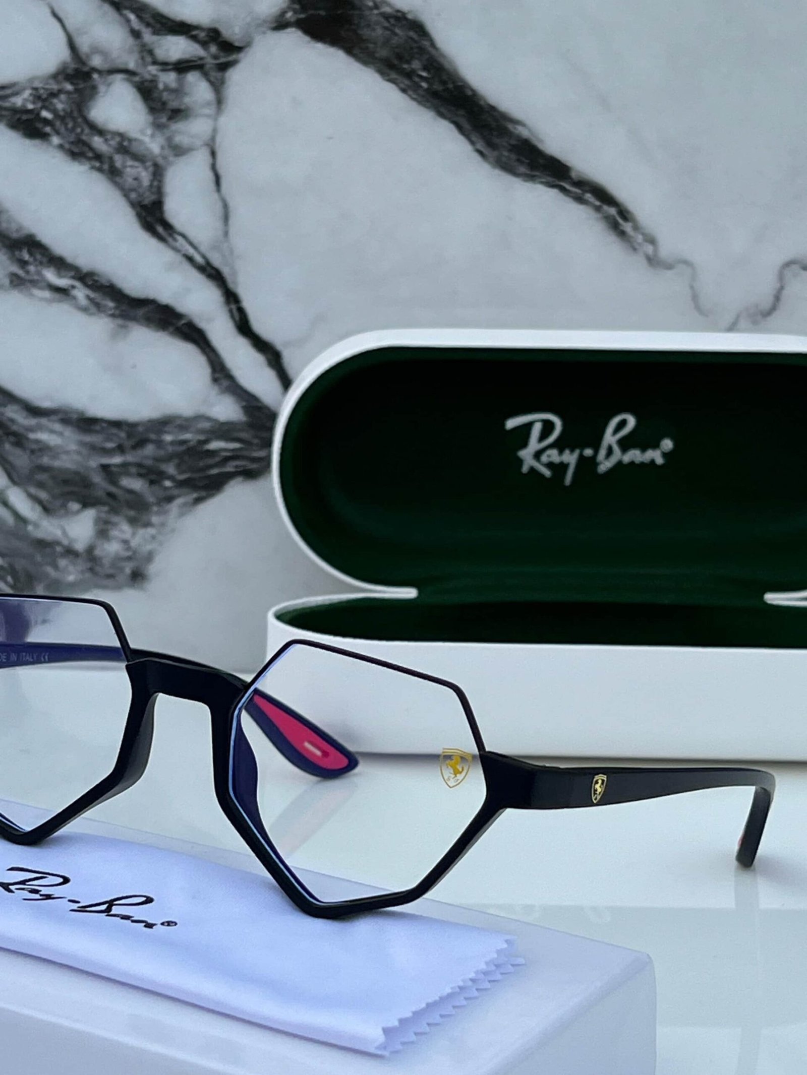 Rayban Black Plano Sunglass 06