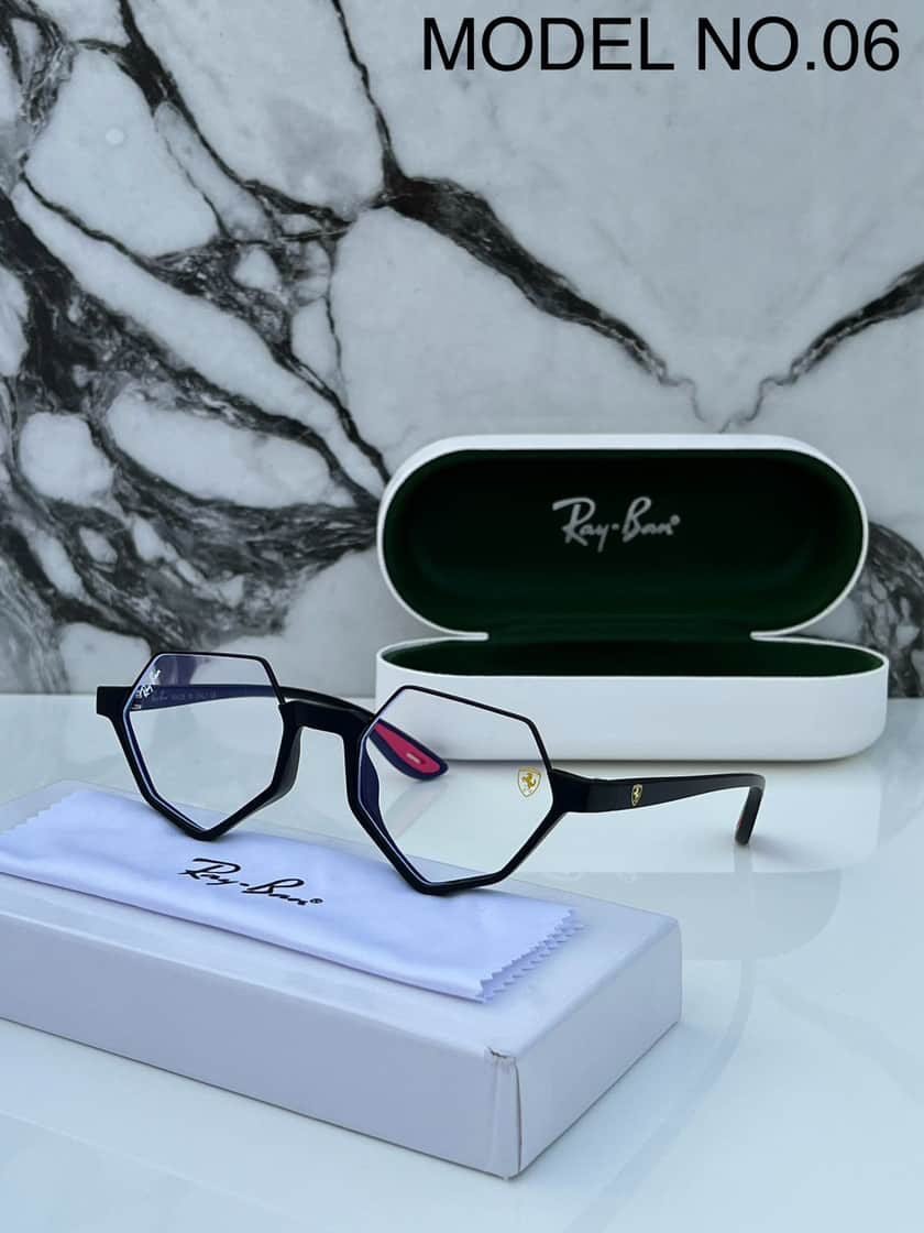 Rayban Black Plano Sunglass 06
