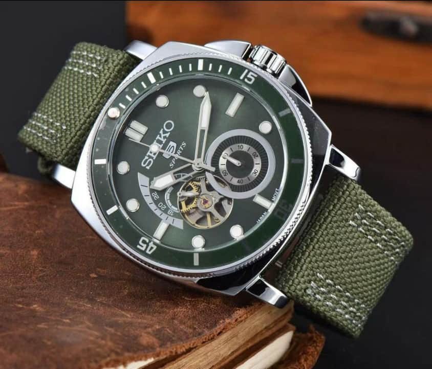 SEIKO Open-Heart Green
